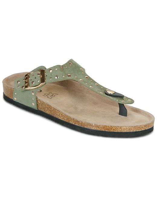 Les Petites Bombes Green Flip Flops / Sandals (shoes) Naira