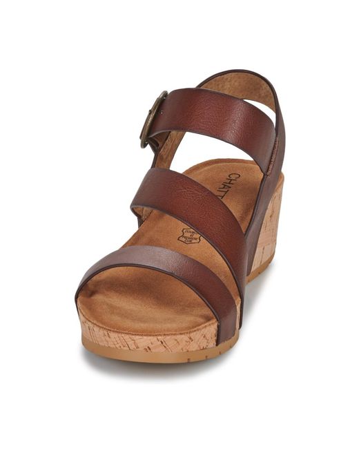 Chattawak Brown Wedge Sandals Lilou