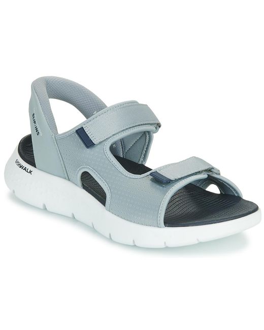 Skechers Blue Flat Sandals Go Walk Flex Sandal for men