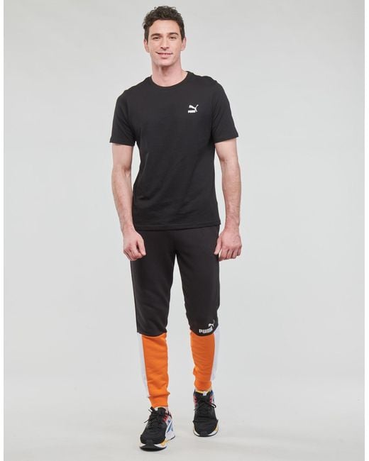PUMA Black Tracksuit Bottoms Ess+ Block Sweatpant Tr for men
