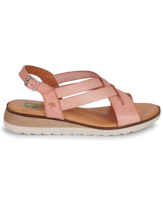 Dream in Green Pink Wedge Sandals Galya