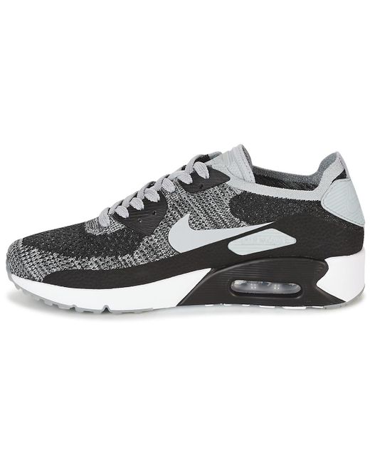 lyst nike air max 90 ultra flyknit scarpe (formatori) in grigio. lyst nike air max 90 ultra flyknit scarpe (formatori) in grigio.