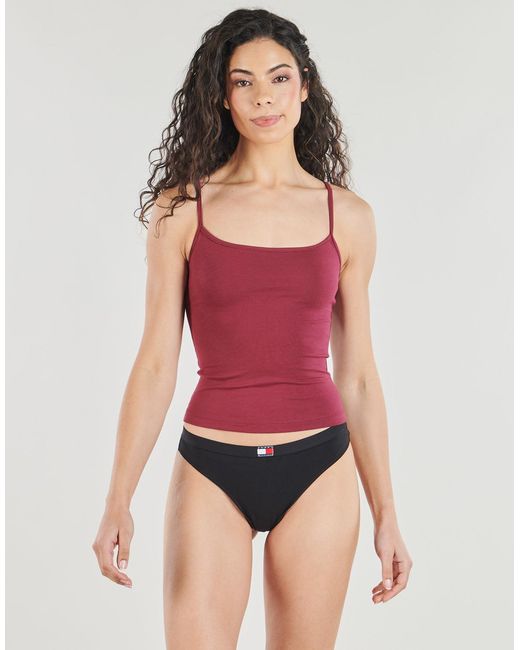 Tommy Hilfiger Black Tanga Briefs Pack Thong X5