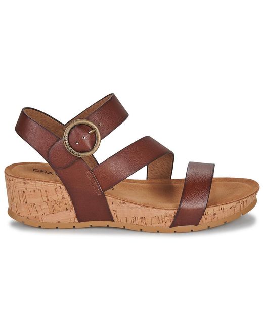 Chattawak Brown Wedge Sandals Lilou