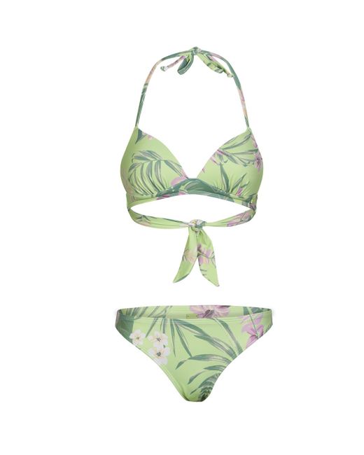 Roxy Green Bikinis Into The Sun Mold Tri Mod Set
