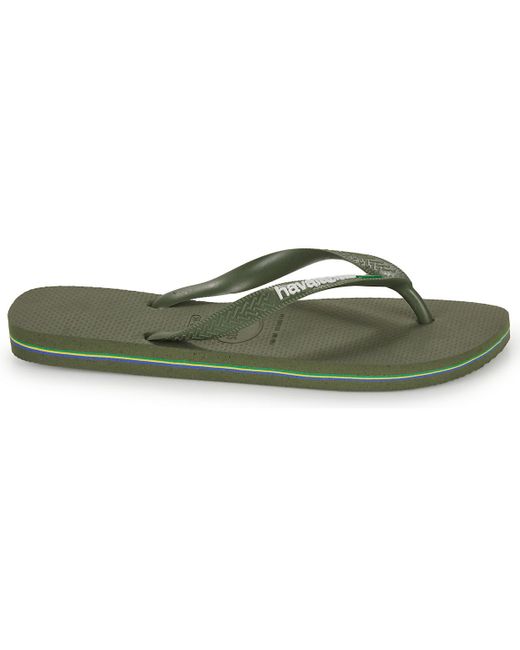 Havaianas Green Flip Flops / Sandals (shoes) Brasil Logo