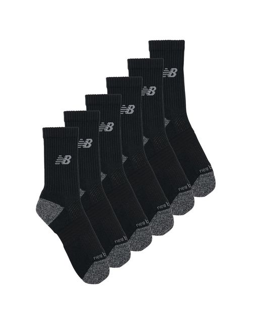 New Balance Black Sports Socks Active Cushion Crew Socks 3 Packs