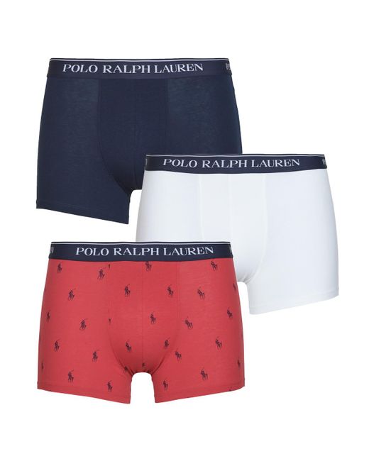 Polo Ralph Lauren Blue Boxer Shorts Clssic Trunk-3 Pack-trunk for men