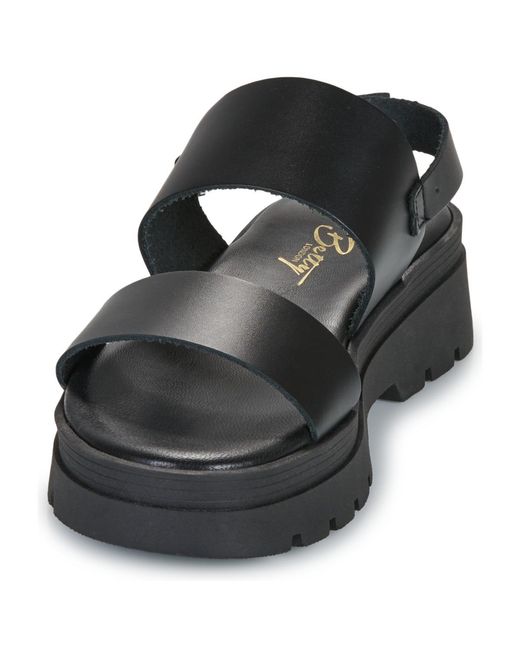 Betty London Black Flat Sandals Emily