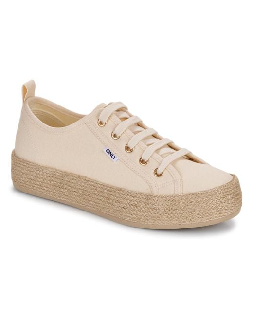 ONLY White Shoes (trainers) Onlida-1 Lace Up Espadrille Sneaker