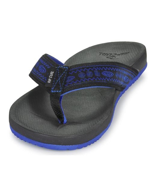 Rip Curl Blue Flip Flops / Sandals (shoes) Raw Energy Bloom Mid Open Toe for men