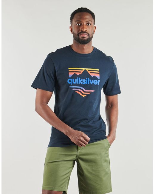 Quiksilver Blue T Shirt Ev Horizon Fade Ss for men