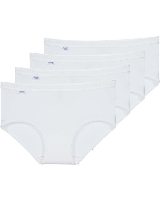 Sloggi White Knickers/panties Basic+ X 4
