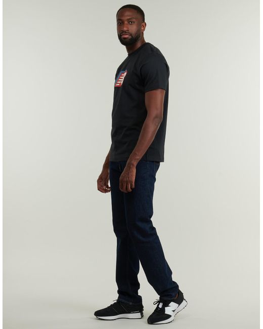 New Balance Blue T Shirt Cubed Logo T-shirt for men
