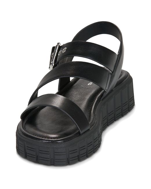 Tamaris Black Flat Sandals 28233