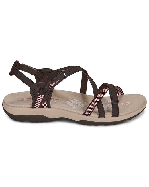 Skechers Brown Flat Sandals REGGAE Slim Sun Array