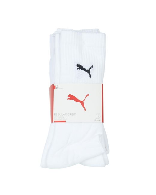 PUMA White Crew Sock X6 Sports Socks
