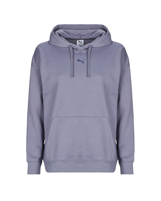 PUMA Blue Hoodies Ess Cat Logo Relaxed Hoodie Fl