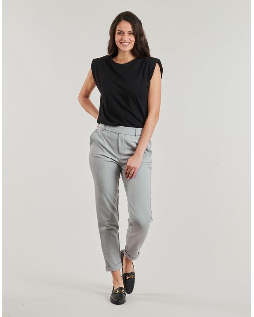Vero Moda Gray Straight Trousers Vmmaya