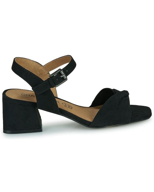 Chattawak Black Heeled Sandals Lorena