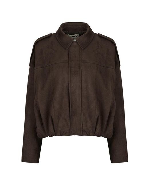 ONLY Brown Jacket Onlmoon-stina Faux Suede Bomber