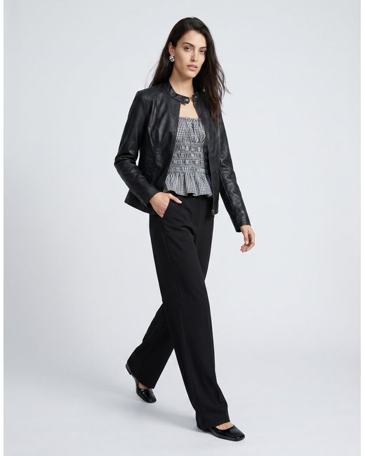 Jdy Black Leather Jacket Emily