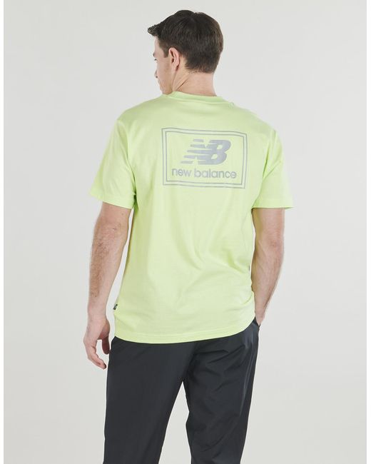 New Balance Yellow T Shirt Woven Label T-shirt for men
