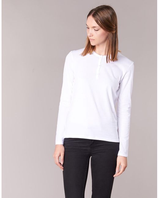 BOTD White Long Sleeve T-shirt Ebiscol