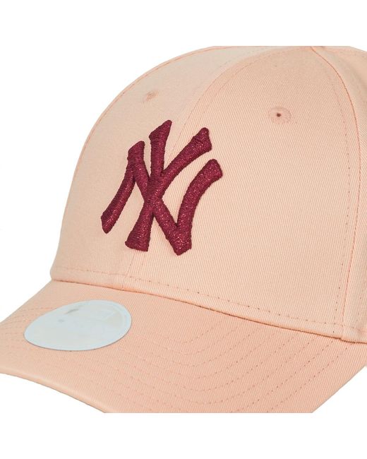 KTZ Pink Cap Female Metallic Logo 9forty® New York Yankees Prs