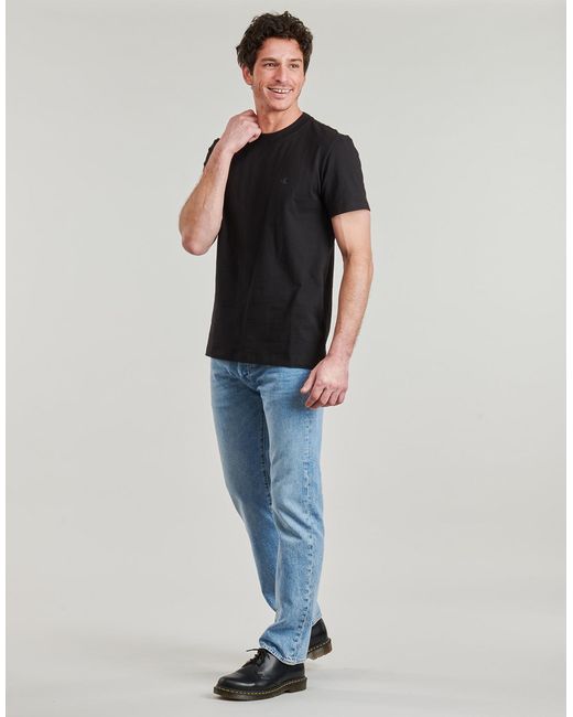 Calvin Klein Black T Shirt Ss Hero Monologo Tee 30s for men