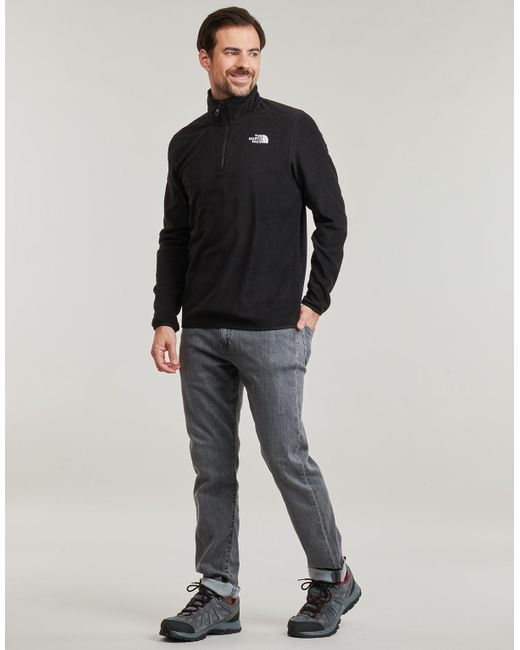 The North Face Black Fleece Jacket 100 Glacier 1/4 Zip for men