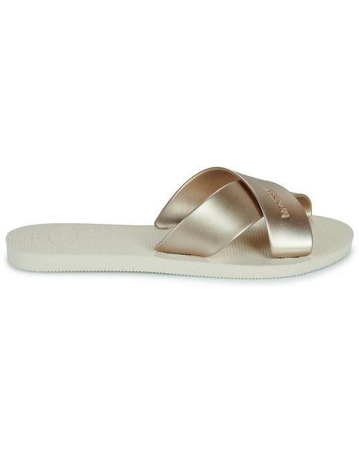 Havaianas Gray Mules / Casual Shoes Aqua Metallic