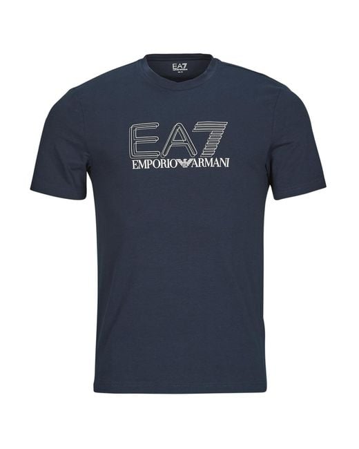 EA7 Blue T Shirt Train Visibility M Tee for men