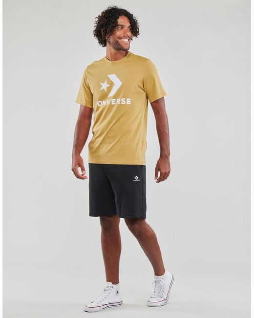 Converse Gray Shorts Go-to Embroidered Star Chevron Fleece Short for men