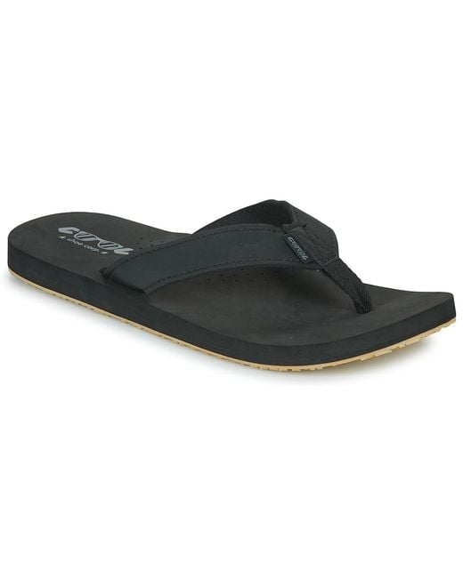 Cool shoe Black Flip Flops / Sandals (shoes) Sin for men