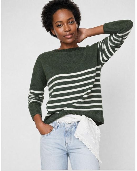 ONLY Green Sweater Onlglory Ls Boatneck