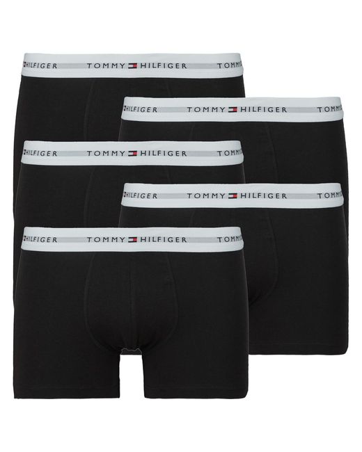 Tommy Hilfiger Black Boxer Shorts 5p Trunk for men