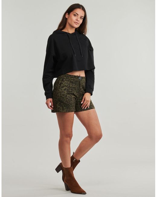ONLY Green Shorts Onlmoon Aop Fauxsuede
