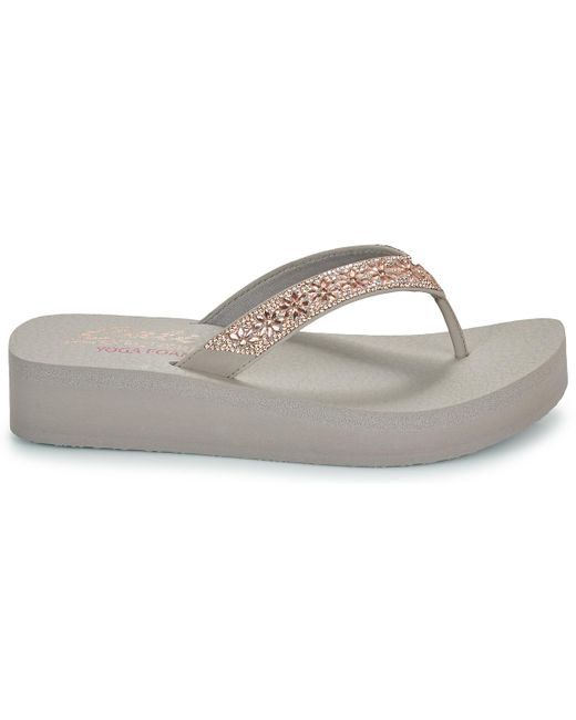 Skechers Gray Flip Flops / Sandals (shoes) Vinyasa - Wild Daisies