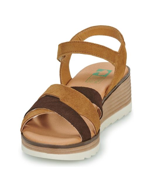Dream in Green Brown Wedge Sandals Lisa