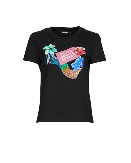 Desigual Black Lily T Shirt