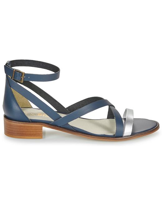 So Size Blue Heeled Sandals Rossi