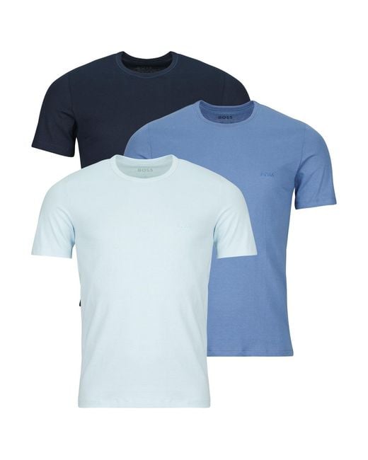 Boss Blue T Shirt Tshirtrn 3p Classic for men