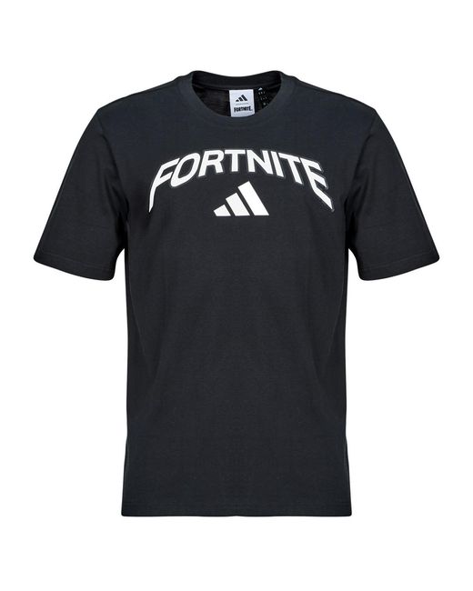 Adidas Black T Shirt Fortnite Logo Graphic T-shirt for men