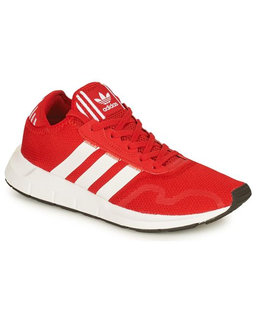 adidas red and grey trainers