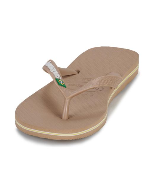 Havaianas Brown Flip Flops / Sandals (shoes) Brasil Logo