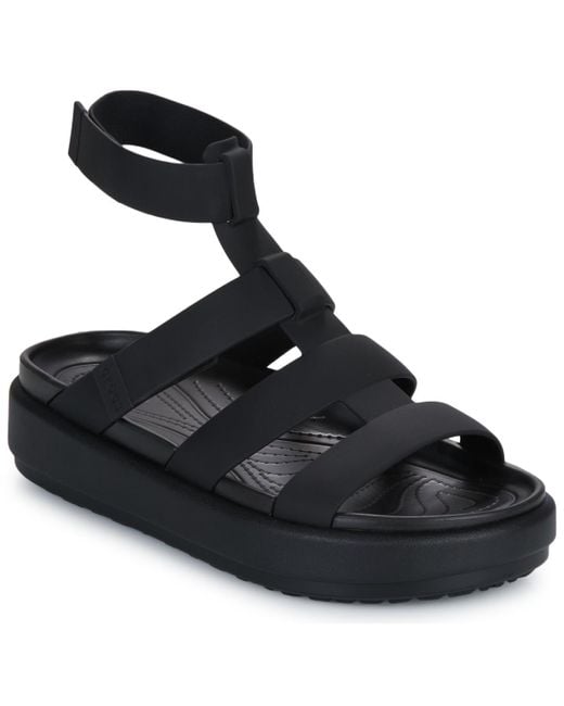 CROCSTM Black Sandals Brooklyn Luxe Gladiator