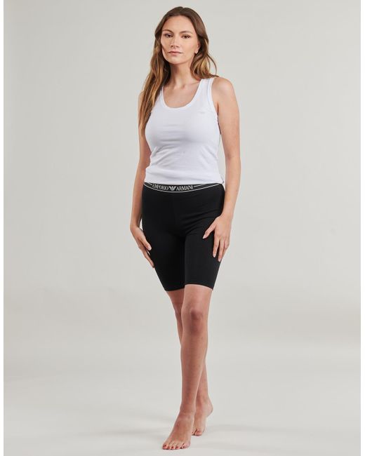 Emporio Armani Black Tights Everyday Cotton Biker