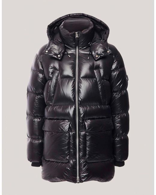 Mackage Leather Kendrick Lustrous Light Down Parka With Hood Black for ...