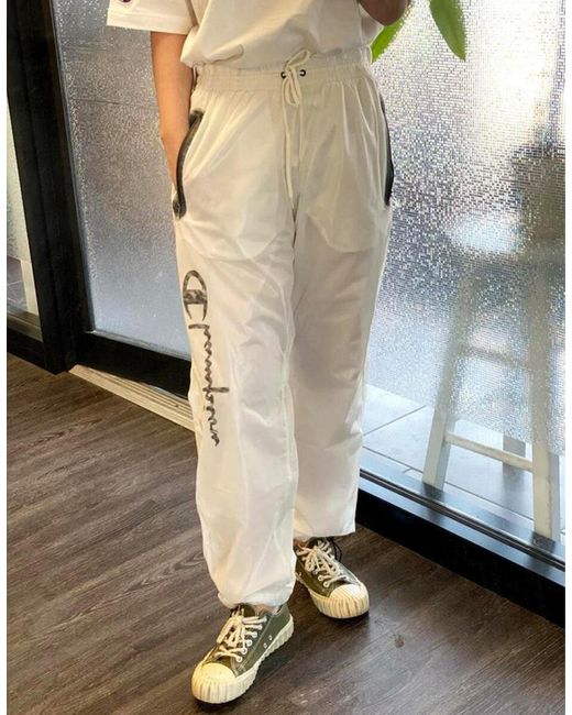 champion elastic cuff pants grey